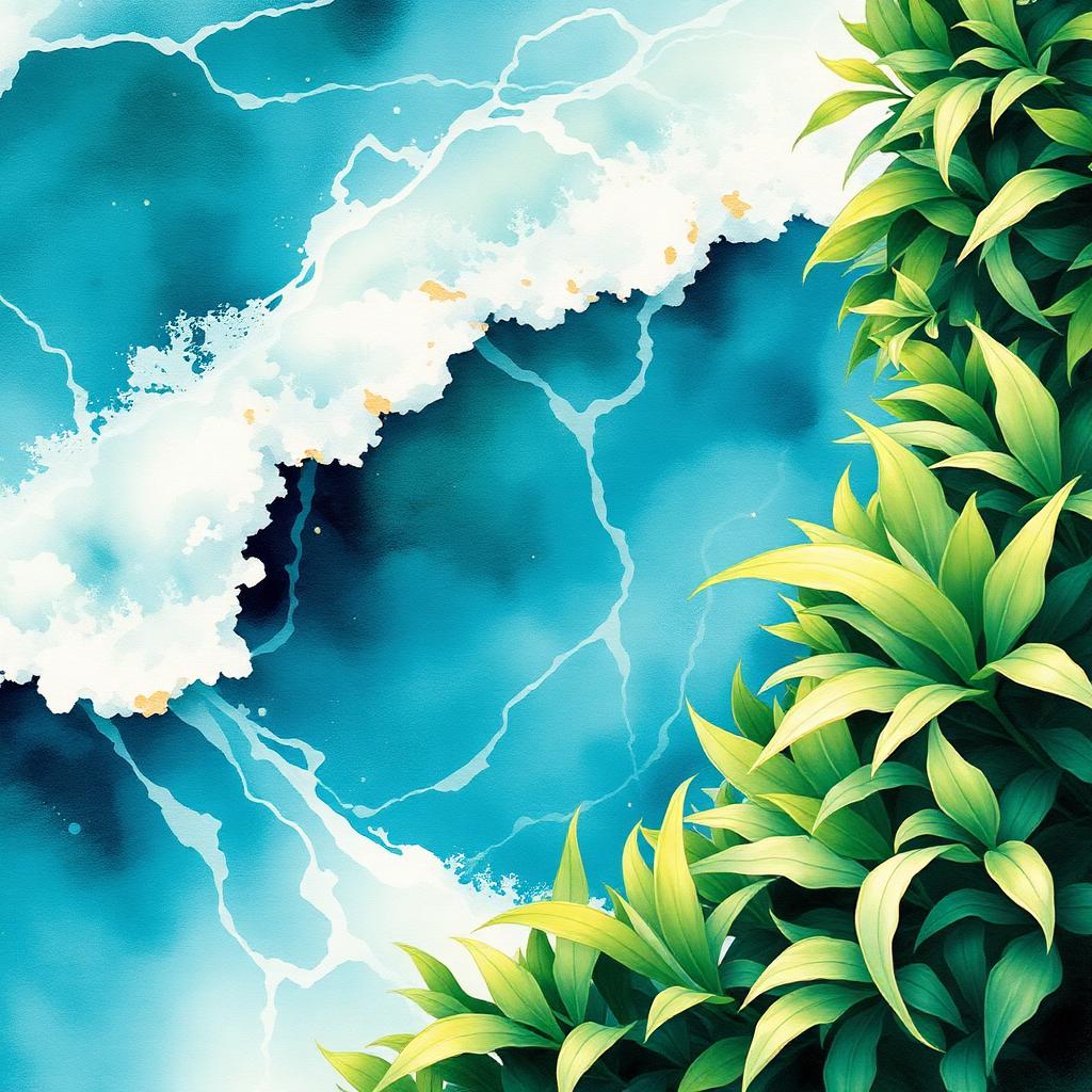 Water & plants watercolor